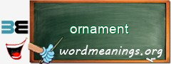 WordMeaning blackboard for ornament